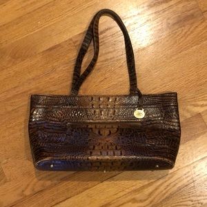 Vintage Brahmin brown croc bag